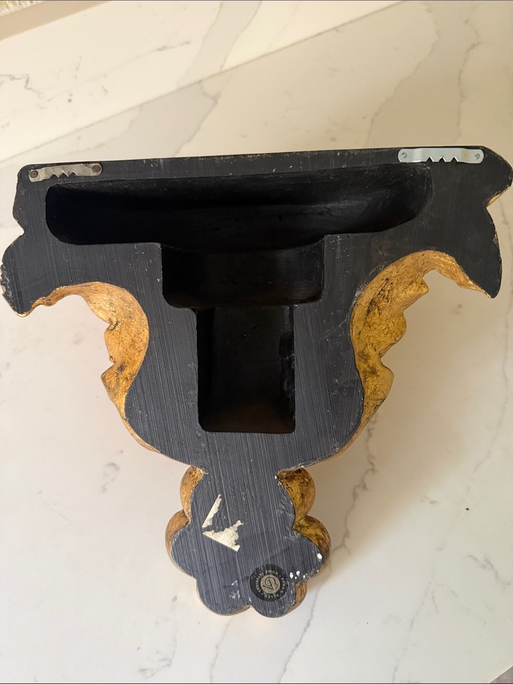 Vintage Ethan Allen Home Interiors Gold Gilded Ornate Corbel Shelf Decor - Picture 7 of 8